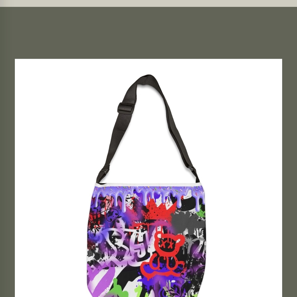 Urban Art Tote Bag with Adjustable Strap